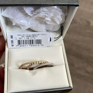 Crislu Embellished Stackable Rings NEW